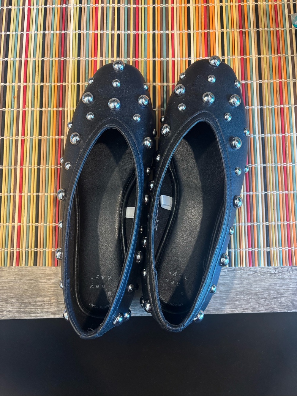 Studded ballet flats